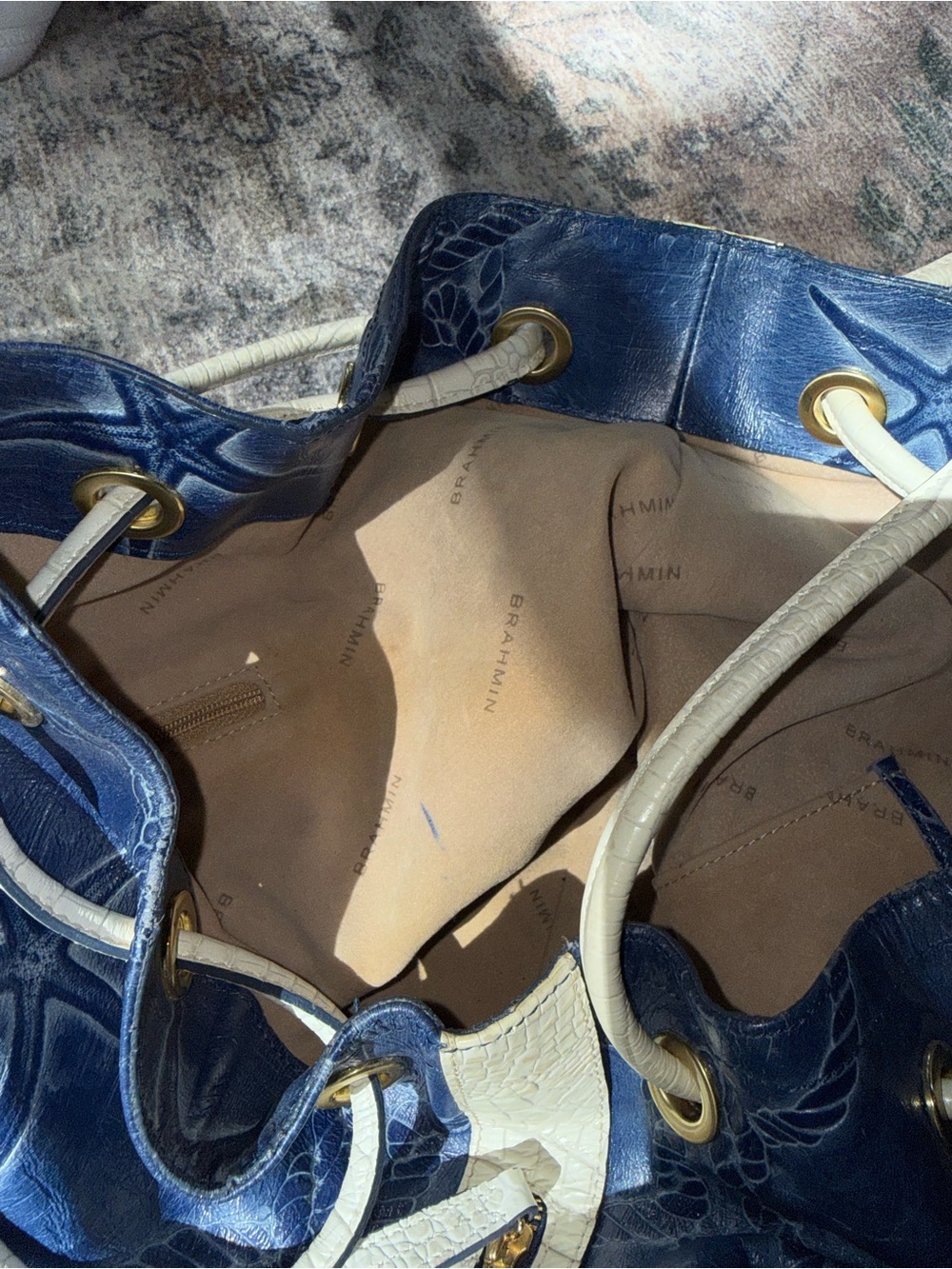 Vintage Brahmin nautical starfish Trina bucket bag - Picture 12 of 15